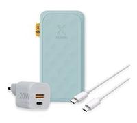 Pack Powerbank Xtorm Fuel Series 5 20 W - Banque d'alimentation 10 000 mAh + chargeur Xtor Bleu G