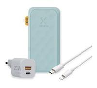 Pack Powerbank Xtorm Fuel Series 5 20 W - Banque d'alimentation 10 000 mAh + chargeur Xtor Bleu G