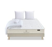 Pack Prélude 2.0 180x200 cm Matelas Latex 100% Naturel + Sommier Bois + Accessoires