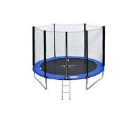 Pack Premium Trampoline 180cm réversible bleu / vert CAIRNS + filet, échelle, bâche et kit d'ancrage
