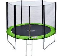 Happy Garden Trampoline ADELAÏDE Ø305 cm réversible vert/bleu + filet, échelle, bâche, kit d'ancrage