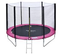 Happy Garden Trampoline Premium Canberra 245 cm réversible gris/rose - filet échelle bâche ancrage