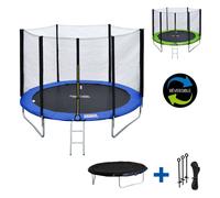 Pack Premium Trampoline Réversible 180cm Bleu Et Vert Cairns Avec Filet De Protection, Échelle, Bâche Et Kit D'ancrage