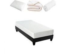 Pack Prêt à dormir Absolu Blanc 90 x 200 cm