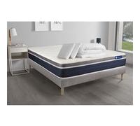 Pack prêt à dormir ACTILATEX CONFORT Matelas Latex + mémoire de forme 200x200 cm + sommier KIT gris + 2 oreillers + couette