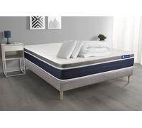 Pack prêt a dormir ACTIMEMO CONFORT Matelas memoire de forme 180x200 Maxi epaisseur + sommier KIT gris + 2 oreillers+couette