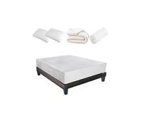Pack Prêt à dormir AINAY 180x200 cm - Matelas Mémoire de forme + Sommier + Accessoires