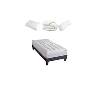 - Pack Prêt à dormir APOLLON 90x200 cm - Matelas Mémoire de forme + Sommier + Accessoires