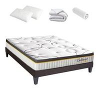 LITERIE - Pack Prêt à dormir BELLECOUR 3.0 140x190 cm - Matelas Ressorts ensachés + Sommier + Accessoires