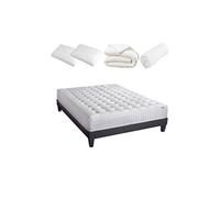 Pack Prêt à dormir CHÂTELET 180x200 cm - Matelas Mémoire de forme + Sommier + Accessoires