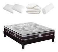 Pack Prêt à dormir DIVIN 180x200 cm - Matelas Ressorts ensachés + Sommier + Accessoires G