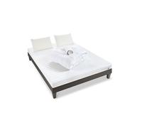 - Pack Prêt à dormir EGIO 140x190 cm - Matelas Latex Like + Sommier Bois + Accessoires
