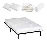 - Pack Prêt à dormir EGIO 180x200 cm - Matelas Latex Like + Sommier Métal + Accessoires