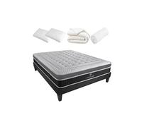 HYPSOM - Pack Prêt à dormir ELEGANCE 140x200 cm - Matelas Mémoire de forme + Sommier + Accessoires