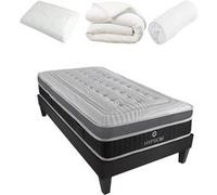 HYPSOM - Pack Prêt à dormir ELEGANCE 90x200 cm - Matelas Mémoire de forme + Sommier + Accessoires