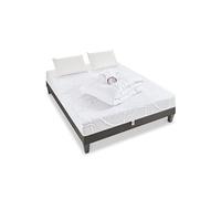 - Pack Prêt à dormir EUPRAXIE 140x200 cm - Matelas Mémoire de forme + Sommier + Accessoires
