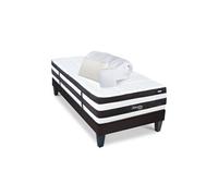 BELLECOUR LITERIE | Pack Prêt à Dormir FONTAINEBLEAU 90x200 cm | Matelas Ressorts ensachés + Sommier + Accessoires
