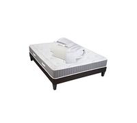 - Pack Prêt à dormir INTUITION 140x190 cm - Matelas Mémoire de forme + Sommier Bois + Accessoires