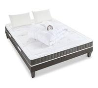 Pack Prêt à dormir INTUITION 140x190 cm - Matelas Mémoire de forme + Sommier Bois + Accessoires G