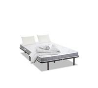 - Pack Prêt à dormir INTUITION 160x200 cm - Matelas Mémoire de forme + Sommier Métal + Accessoires