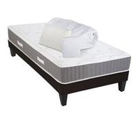 Pack Prêt à dormir INTUITION 90x200 cm - Matelas Mémoire de forme + Sommier Bois + Accessoires G