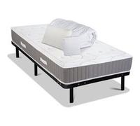 Pack Prêt à dormir INTUITION 90x200 cm - Matelas Mémoire de forme + Sommier Métal + Accessoires G
