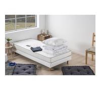 Pack pret a dormir Matelas 90x190 cm + Sommier + Couette + 1 oreiller 60x60 cm - 14 cm - DEKO DREAM TOP