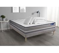 Pack Prêt A Dormir Matelas A Memoire Actimemo Pur 160x200cm 3zones De Confort + Sommier Kit Gris + 2 Oreillers + Couette