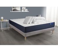 Pack Prêt A Dormir Matelas Actiflex Life 180x200 Ressorts Ensaches + Memoire De Forme + Sommier Kit Gris +2oreillers+Couette