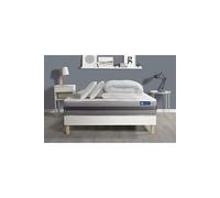 Pack prêt à dormir matelas ACTIFLEX RELAX Ressorts ensachés +mémoire de forme 140x190 + sommier KIT blanc +2oreillers+couette G