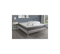 Pack prêt à dormir matelas ACTIFLEX RELAX Ressorts ensachés+mémoire de forme 140x200 + sommier KIT gris + 2oreillers+couette G