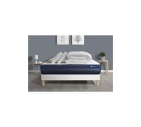 Pack Prêt A Dormir Matelas Actiflex Tech 160x200 Memoire De Forme Maxi Epaisseur + Sommier Kit Blanc + 2 Oreillers + Couette