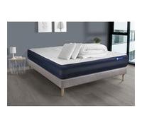 Pack prêt à dormir matelas ACTIFLEX TECH 200x200 Mémoire de forme Maxi épaisseur + sommier KIT gris + 2 oreillers + couette G