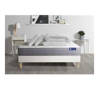 Pack prêt à dormir matelas ACTILATEX DREAM Latex et mémoire de forme 140x200 cm + sommier KIT blanc + 2 oreillers + couette