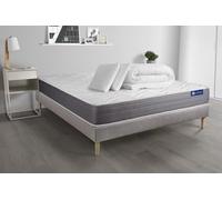 Pack Prêt A Dormir Matelas Actilatex Dream Latex Et Memoire De Forme 140x200 Cm + Sommier Kit Gris + 2 Oreillers + Couette
