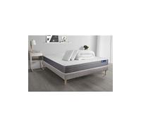 Pack Prêt A Dormir Matelas Actilatex Dream Latex Et Memoire De Forme 140x200 Cm + Sommier Kit Gris + 2 Oreillers + Couette