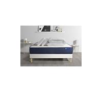 Pack prêt à dormir matelas ACTILATEX LIFE 140x190 cm Latex et Mémoire de forme + sommier KIT blanc + 2 oreillers + couette