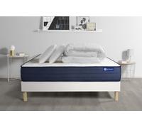 Pack prêt à dormir matelas ACTILATEX LIFE 140x200 cm Latex et Mémoire de forme + sommier KIT blanc + 2 oreillers + couette