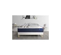 Pack prêt à dormir matelas ACTILATEX LIFE 160x200 cm Latex et Mémoire de forme + sommier KIT blanc + 2 oreillers + couette