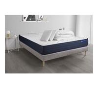 Pack prêt à dormir matelas ACTILATEX LIFE 200x200 cm Latex et Mémoire de forme + sommier KIT gris + 2 oreillers + couette
