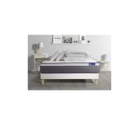 Pack Prêt A Dormir Matelas Actilatex Plus 140x200 Cm Latex + Memoire De Forme + Sommier Kit Blanc + 2 Oreillers + Couette