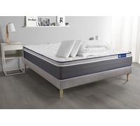 Pack prêt à dormir matelas ACTILATEX PLUS 200x200 cm Latex + Mémoire de forme + sommier KIT gris + 2 oreillers + couette G