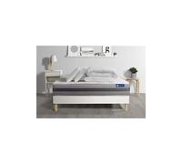 Pack Prêt A Dormir Matelas Actilatex Relax Latex Et Memoire De Forme 180x200 Cm + Sommier Kit Blanc + 2 Oreillers + Couette