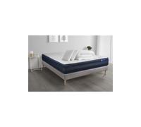 Pack prêt a dormir matelas ACTILATEX TECH 200x200 Memoire de forme Maxi epaisseur + sommier KIT gris + 2 oreillers +couette