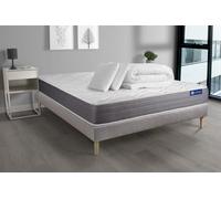 Pack Prêt A Dormir Matelas Actimemo Dream Memoire De Forme 140x200 Cm 5zones Confort + Sommier Kit Gris + 2oreillers+Couette