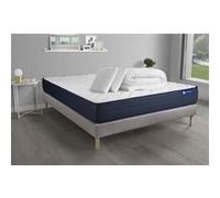 Pack Prêt A Dormir Matelas Actimemo Life 140x200 Memoire De Forme 5zones De Confort + Sommier Kit Gris + 2oreillers +Couette