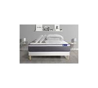 Pack Prêt A Dormir Matelas Actimemo Plus 140x200 Memoire De Forme 7zones Confort + Sommier Kit Blanc + 2 Oreillers + Couette