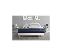 Pack prêt à dormir matelas ACTIMEMO TECH 140x190 Mémoire de forme 5zones de confort + sommier KIT blanc + 2oreillers +couette G