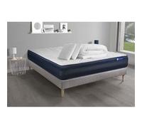 Pack prêt à dormir matelas ACTIMEMO TECH 140x200 Mémoire de forme 5zones de confort + sommier KIT gris + 2oreillers +couette G