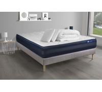 Pack Prêt A Dormir Matelas Actimemo Tech 140x200 Memoire De Forme 5zones De Confort + Sommier Kit Gris + 2oreillers +Couette